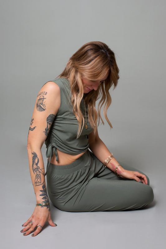 Top mit Raffung Pakuna